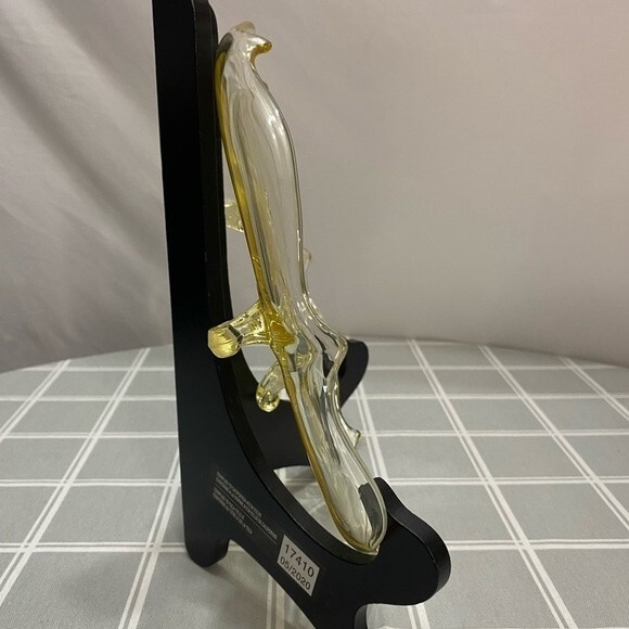 Vtg 1930s Yellow Topaz 10” Jubilee 3 Footed Cake Plate Lancaster Depression Glas - Picture 3 of 7